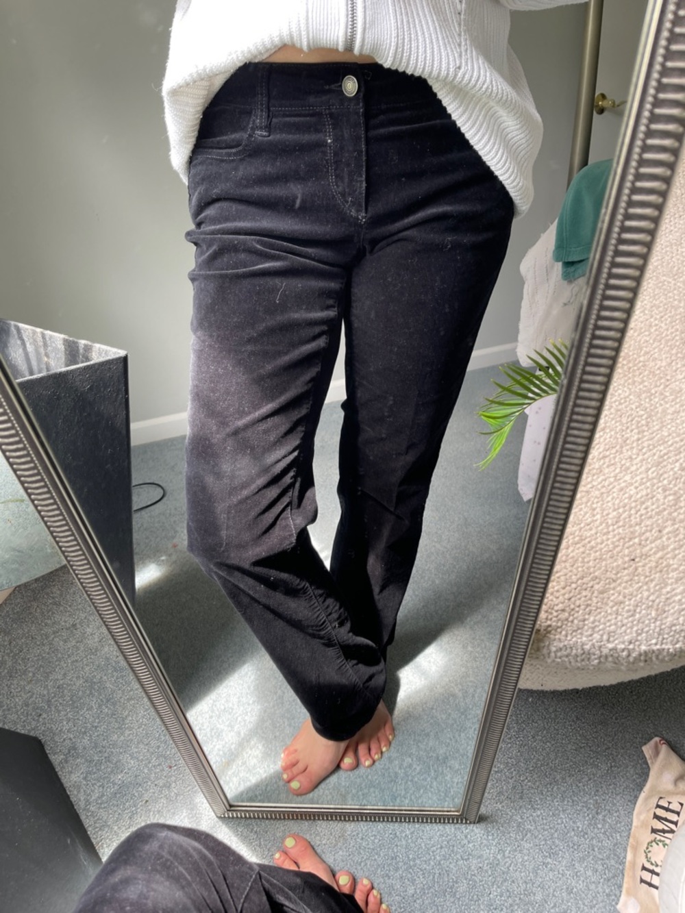 LOFT Black Straight Corduroy Jeans for woman